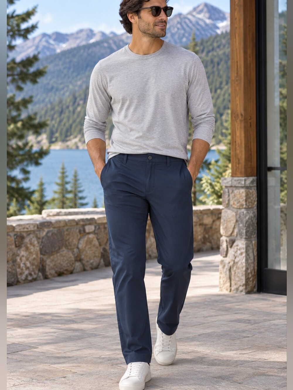 Lululemon ABC Classic Fit Pants Men's 32x28 Navy Blue Travel Office Casual
